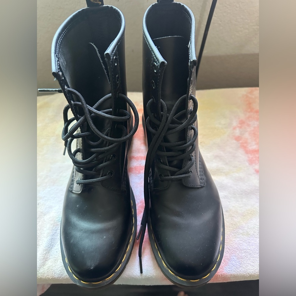 Dr. Martens Black Lace-Up Leather Boots